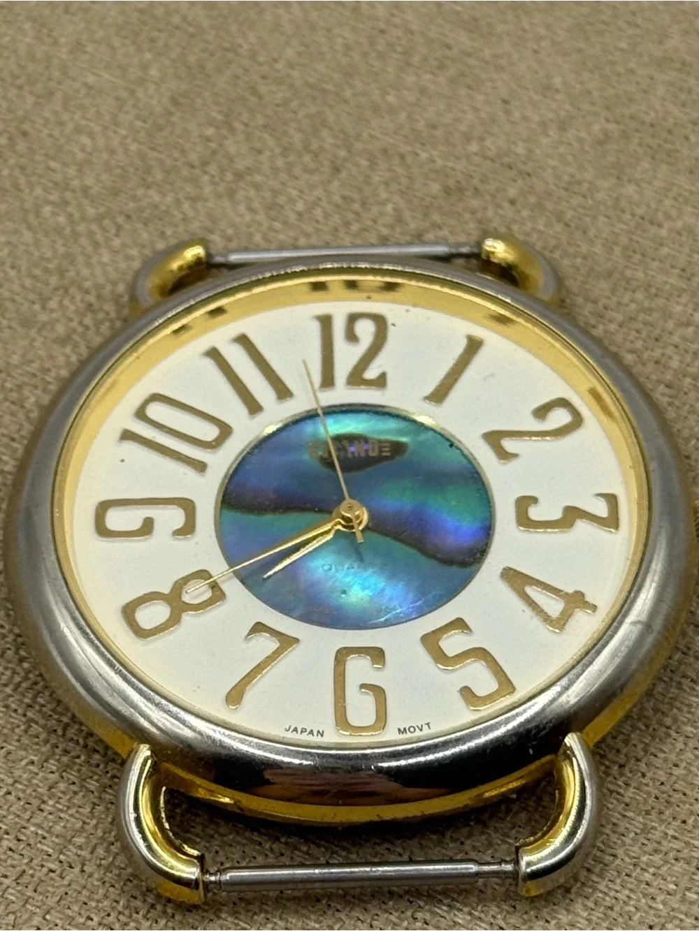 Citano Two-Tone Gold & Silver Accent Watch Face with Iridescent Center